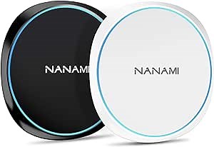 NANAMI Fast Wireless Charger [2 Pack] - Qi Certified Wireless Charging Pad 7.5W for iPhone 16/16 Plus/16 Pro/16 Pro Max/15/14/14 Pro Max/13/12,10W for Samsung Galaxy S24/S23/S22/S21/S20, Airpods Pro