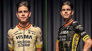 Licht of donker? Wout van Aert poseert in Tour-truitjes van Visma-Lease a Bike, maar fans mogen kiezen | Sporza