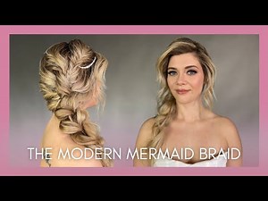 Modern Mermaid Side Braid - EASY Bridal Hairstyle Tutorial