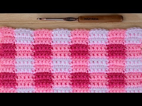 HOW to CROCHET PLAID Technique - Gingham, Tartan, Check, Madras, Flannel Designs