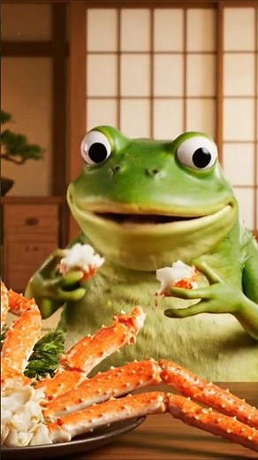 개구리 pepe 우동 킹크랩 치킨 먹방!!! #페페#pepe#개구리#우동#킹크랩#치킨#먹방