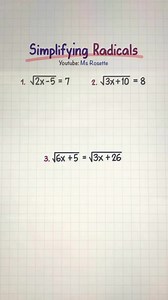 Solving Radical Equations #mathlove #radicals #fypシ゚viralシ #mathreels #education #mathematics # | Math Love