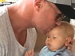 Lauren Brant and Barry Hall on a lunch date with their baby
