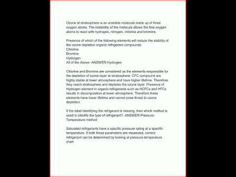 Skillcat Epa 608 Exam Actual Exam Questions And Correct Answ video