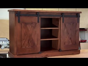 Making a Barn Door Style Console Table / TV Cabinet