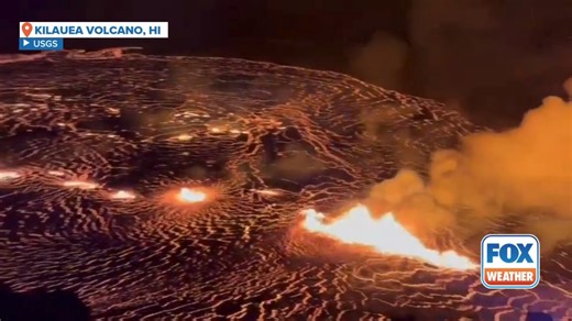 LAVA FOUNTAIN 🌋 Hawaii's Kilauea volcano eruption created a 200-foot-tall lava fountain and a lava lake. The active eruption continues after starting early Monday. 🎥: USGS HVO | FOX Weather