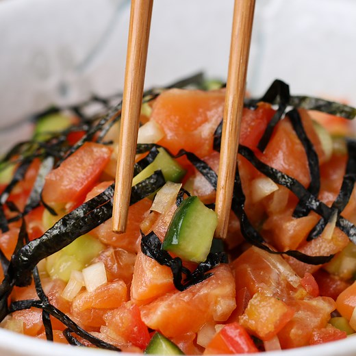 Lomi-Lomi Salmon Poke Bowl By Brooke Williamson Recipe by Tasty