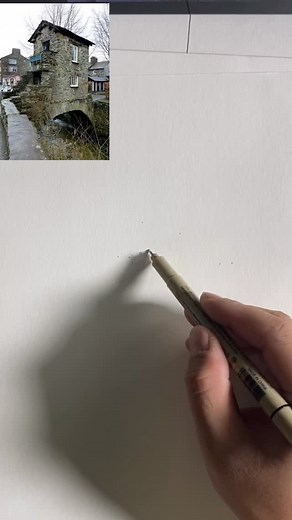 1.9K views · 193 reactions | Ink Pen Sketching the Bridge House - Architectural Line Art | Nguyễn Đăng Tuấn | Facebook