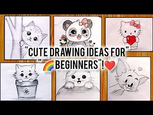 Easy and beautiful cat drawing / How to draw Cute cat / easy .