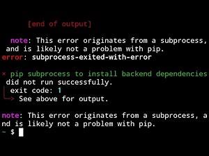 Fix 'Pip Subprocess Error: Exit Code 1' in Termux - Step-by-Step Guide