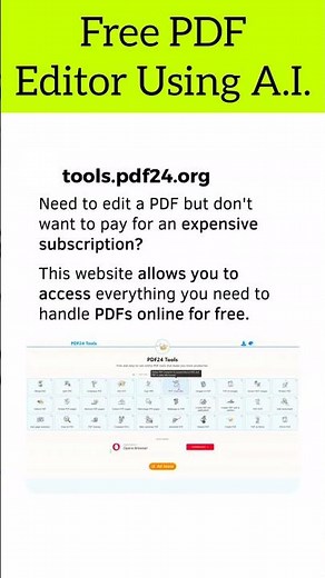 FREE PDF Editor Using AI ( tools.pdf24.org )