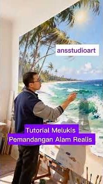 Tutorial Melukis Pemandangan Alam Realis | Teknik Mudah untuk Pemula 🎨