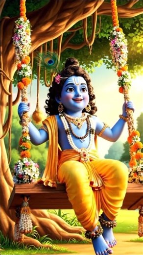 नन्हे कान्हा जी गोकुल लीला..😊💫#hindugod #sanatan #gaumata #brijbihari #hindudeity #thakurji #viral