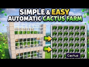 🌵 Simple & Easy Automatic Cactus Farm in Minecraft! 🌵