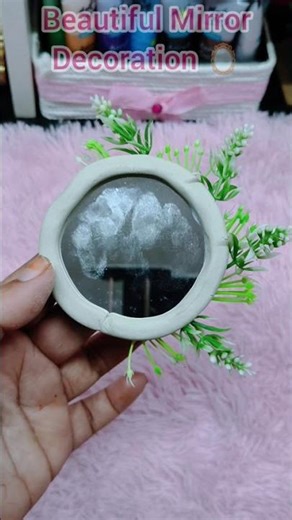 Handmade Floral Mirror Decoration 🌸✨ #shorts #diy #mirrordecor