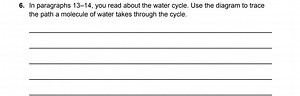 In paragraphs 13–14, you read about the water cycle. Use the di... | Filo