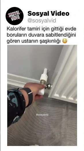 The plumber's surprise upon discovering that the pipes were fixed to the wall while he was at a h...