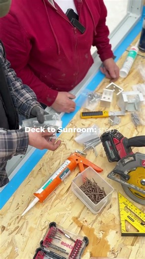 This is what Step 2 of a sunroom build looks like #construction #diy
