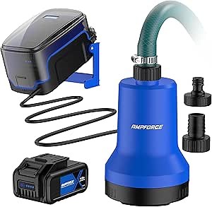 20V Cordless Submersible Water Transfer Pump, 1003 GPH Portable Sump Pump, 4.0Ah Battery Powered Water Pump Runtime 1H Ideal for Pool, Spa, Hot Tub, Garden, Flood Relief, and Outdoor Projects