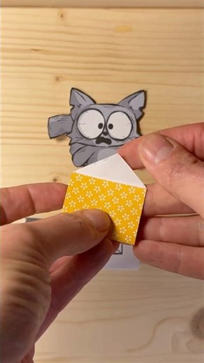 Cute Cardboard WOBBLE CAT Mailbox for Tiny Messages ❤️😺