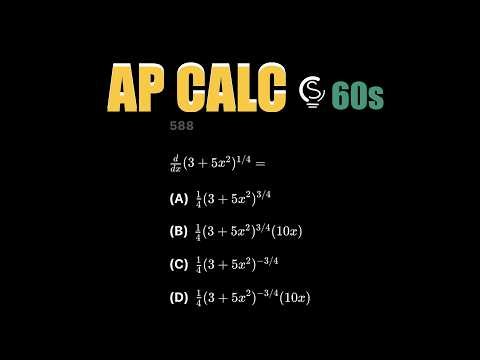 2025 AP Calculus BC MCQ 1 in 60s ⏱️ | Chain Rule Derivative