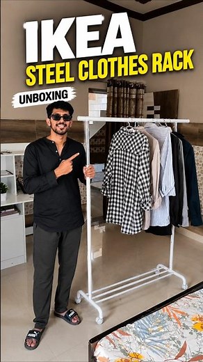 IKEA Steel Clothes Rack Unboxing 🔥 | Best Budget Clothing Rack? #viral #ikea #shorts #trending