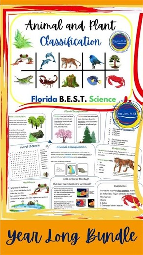 3rd Grade Florida Science Full Year Curriculum B.E.S.T. Standards Aligned