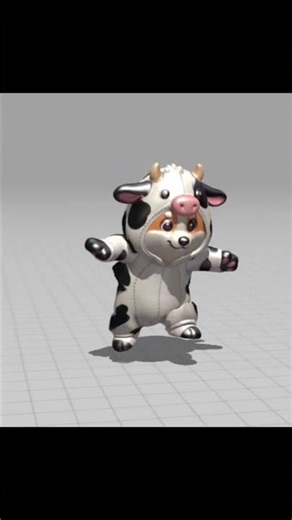 【オリジナル3DモデルOriginal 3D Model】カウドッグ A dog in a cow suit #3dモデル