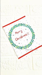 Merry Christmas card🎄#shorts #christmas #shortsfeed #youtubeshorts #greetingcard #diy #aesthetic