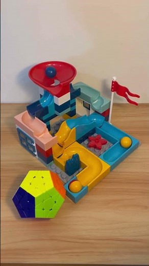 Marble Run Slide Block 11.11c 🔵🔴🟡 Satisfying Build #marblerun #asmr #LearnWithLGT