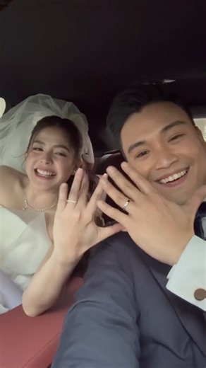 'MAG-ASAWA NA KAMI' 🥹💍 Newlyweds EA Guzman and Shaira Diaz shared a heartwarming video capturing moments right after their wedding ceremony, August 15. The longtime couple tied the knot in a church wedding on Thursday, attended by Shaira’s fellow “Unang Hirit” hosts along with her and EA's loved ones. COURTESY: EA Guzman/Facebook | GMA News