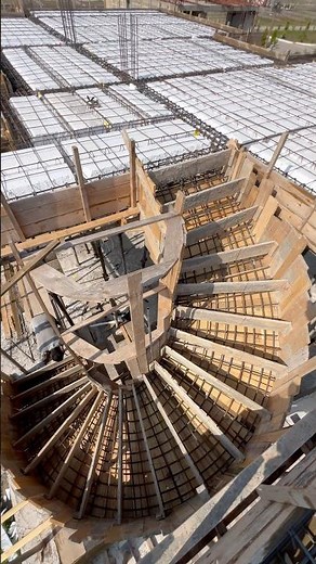 The Most Satisfying Spiral Concrete Staircase Build | 120cm Wide Reinforced Concrete Stairs