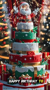 🎅🎂 A birthday wrapped in holiday magic ✨ So special, so sweet 🎉 #HolidayBirthday #SantaMagic #ViralBirthday | Happy Birthday Song