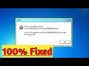 RunDLL Error Fix in Windows 7, 8.1 Windows 10