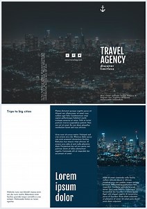 Travel Agency Trifold Brochure Template