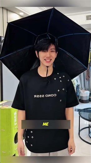 Mom Solved the Umbrella Problem in the Funniest Way #shortsvideo #viralvideo #wholesome