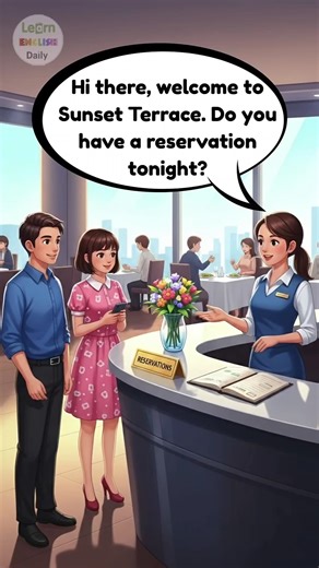 Ask for a Table with a beautiful View | English Speaking Practice | Restaurant English #learnenglish