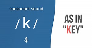 Consonant sound /k/ as in "key"