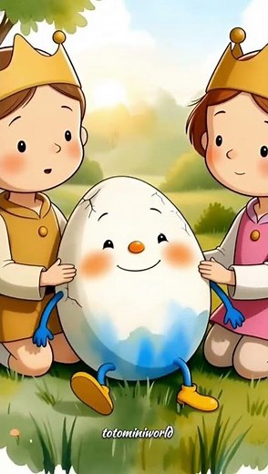 Humpty Dumpty Sat on a Wall 🥚 | Kids Story Cartoon | Nursery Rhyme Animation #shorts #nurseryrhymes