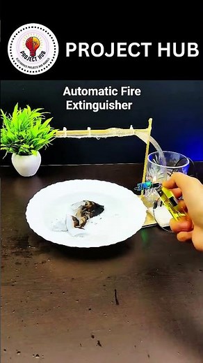 This Fire Extinguisher Works Without Arduino #extinguisher #shorts#project#flamesensor#schoolproject