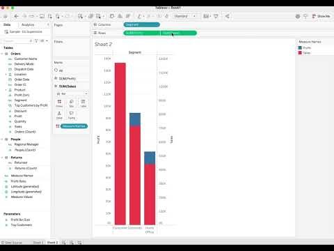 How to create multiple charts on a single axis in Tableau