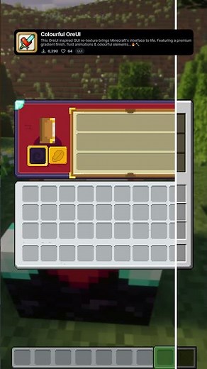 Best GUI Resource Pack: Colourful OreUI #minecraft #shorts #mc