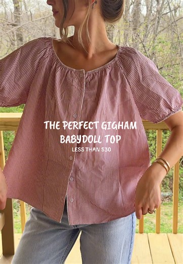 Affordable Spring Babydoll Top Under $30