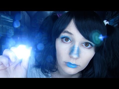 🚀 ASMR SPACE GIRL INTERROGATES YOU ROLEPLAY 🚀Fast Whisper, Follow Light, Scribbling, Face Measuring