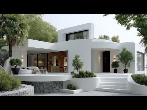 Modern Minimalist House with Mediterranean Curves and Soft Textures