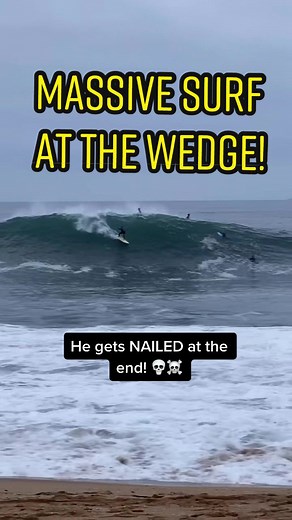 Massive 15 Foot Wave Crash at The Wedge!