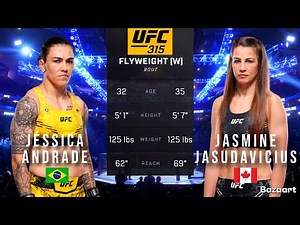 JESSICA ANDRADE VS JASMINE JASUDAVICIUS FULL FIGHT UFC 315