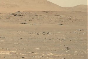 27K views · 4.1K reactions | Just another day on Mars, shooting video of a flying helicopter. Quick preview of #MarsHelicopter’s Flight 4 takeoff below; more pics and video yet to come. Typical photographer: lots of gear to juggle and mountains of files to upload! Newest pics at: go.nasa.gov/2L6tFta | NASA's Perseverance Mars Rover | Facebook