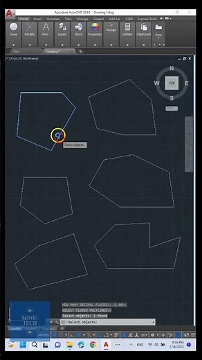 Calculate the area of closed polylines Quickly in Autocad 2023