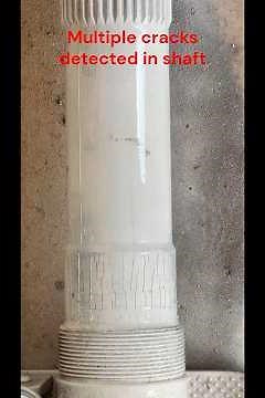 Magnetic Particle Testing-Cracks in drive shaft-Magnetic particle inspection